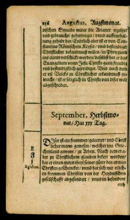 September, Herbstmonat/ Hat xxx Tag.