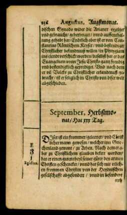September, Herbstmonat/ Hat xxx Tag.
