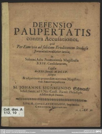 Defensio paupertatis contra accusationes