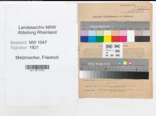 Entnazifizierung Friedrich Metzmacher , geb. 01.03.1913 (Polizeibeamter)