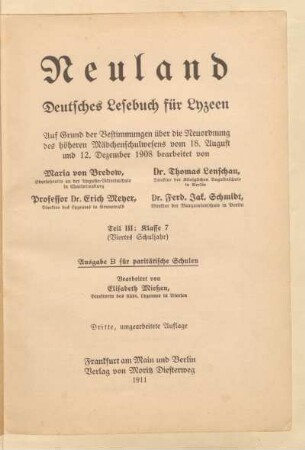 Teil 3, [Schülerband]: Klasse 7 (Viertes Schuljahr)