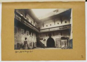 Rathaus, Eger: Ansicht von der Hofseite (aus: Skizzen- und Fotoalbum 21)
