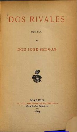 Dos rivales : Novela