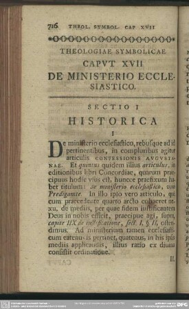 Caput XVII De Ministerio Ecclesiastico