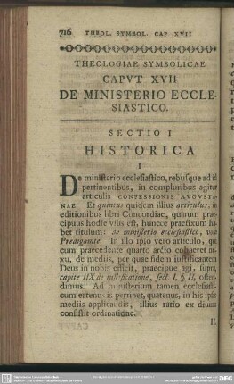 Caput XVII De Ministerio Ecclesiastico