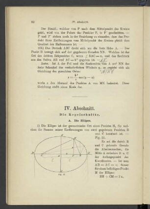 IV. Abschnitt. Die Kegelschnitte.