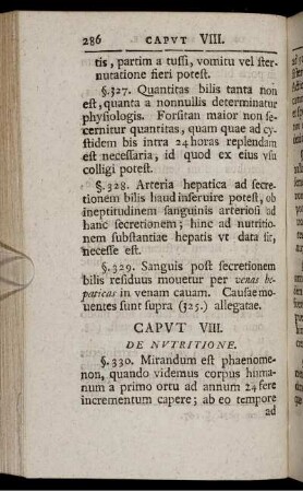 Caput VIII. De Nutritione.