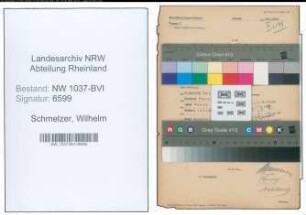 Entnazifizierung Wilhelm Schmelzer , geb. 11.05.1908 (Elektriker)