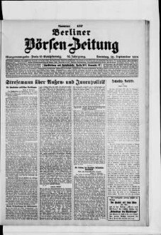 Berliner Börsen-Zeitung, Morgenausgabe