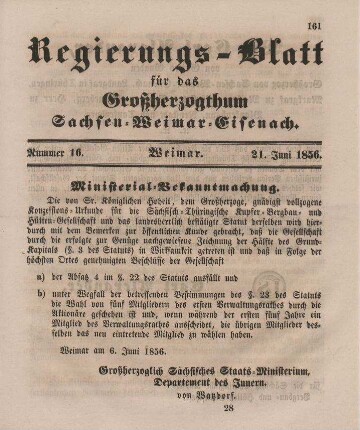 Nr. 16 : 21. Juni 1856