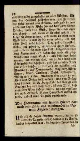 Wie Fortunatus mit seinem Diener darnach heimzoge ...