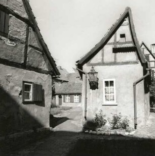 Greifswald. St. Spiritus. Hof mit Fachwerkbauten