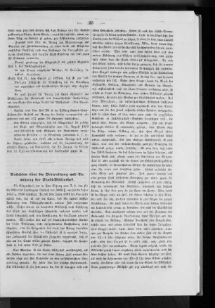 Ansichten über die Verwaltung und Benutzung der Stadt-Bibliothek