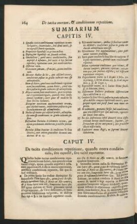 Caput IV. De tacita conditionum repetitione, quando onera conditionalia, sive expresse, sive tacite repetuntur.