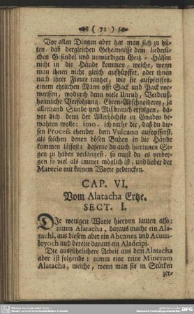 Cap. VI. Vom Alatacha Ertze