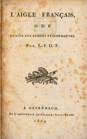 L' aigle françois : Ode ...