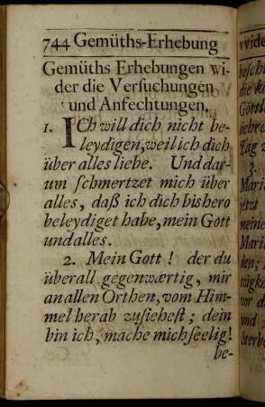 Gemüths Erhebungen wider die Versuchungen und Anfechtungen.
