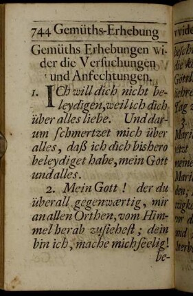 Gemüths Erhebungen wider die Versuchungen und Anfechtungen.