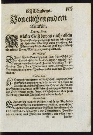Von etlichen andern Artickeln.