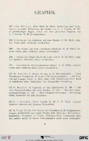 Graphik (Nr. 207-221)
