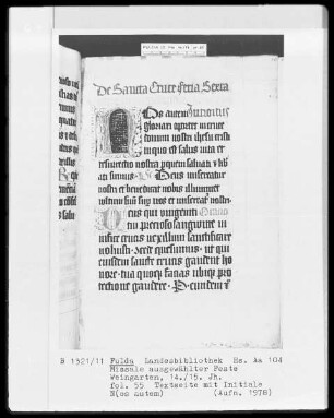 Missale ausgewählter Feste — Initiale N(os autem), Folio 55recto