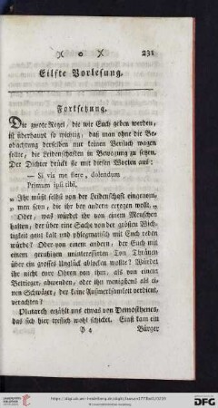 Eilfte Vorlesung: Fortsetzung