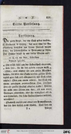 Eilfte Vorlesung: Fortsetzung
