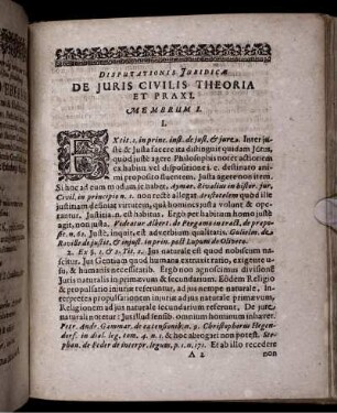 Disputationis Iuridicae De Iuris Civilis Theoria Et Praxi