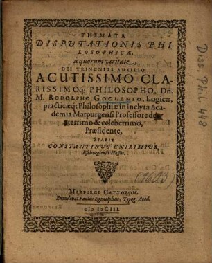 Themata Disputationis Philosophicae