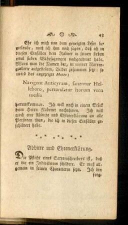 Abbitte und Ehrenerklärung.