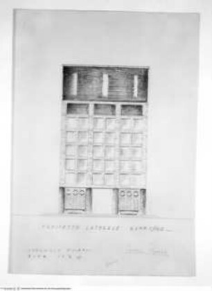 Stegreifprobe - Wasserturm, Aufriss der Seitenfront