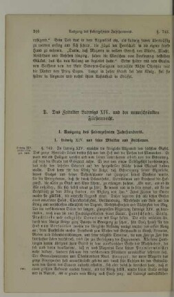 I. Ausgang des siebenzehnten Jahrhunderts