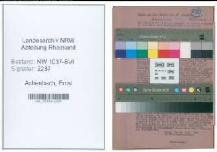 Entnazifizierung Ernst Achenbach , geb. 10.04.1890 (Geschaeftsfuehrer)