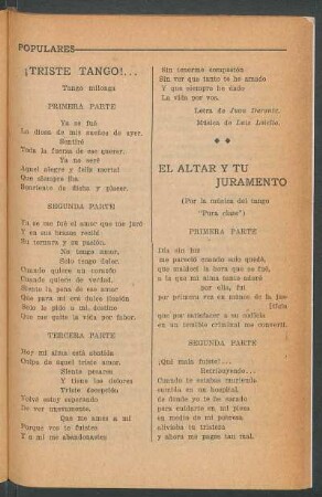 ¡Triste tango!... : Tango milonga