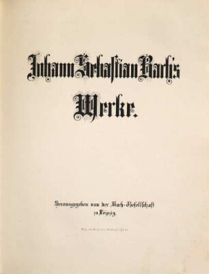 Johann Sebastian Bach's Werke, 8. Messen : F-Dur, A-Dur, g-Moll, G-Dur