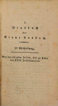 Franconia : Beiträge zur Geschichte, Topographie u. Litteratur von Franken, 1. 1813