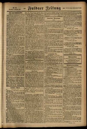 Zweite Ausgabe vom Dienstag, den 01. Februar 1921.