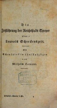 Original-Theater : für das Jahr .... 1821, 1
