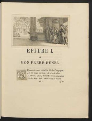 Epitre I. A Mon Frere Henri.