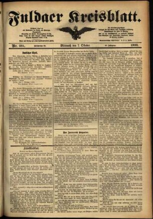 Ausgabe vom Mittwoch, den 07. Oktober 1908.