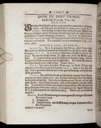 Dom. XV. Post Trinit. - Domin. XVII. Post Trinit.