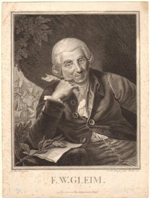 Porträtstich Johann Wilhelm Ludwig Gleim von Christian Gottfried Schultze nach Johann Heinrich Ramberg