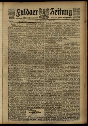 Erste Ausgabe vom Dienstag, den 05. März 1912.