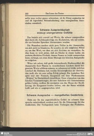 Schwere Aussprechbarkeit erzeugt unangenehme Gefühle