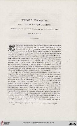 25: L' école française jugée par la critique allemande : histoire de la peinture française moderne depuis 1789