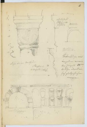 St. Kastor, Koblenz: Details (aus: Skizzen- und Fotoalbum 8)