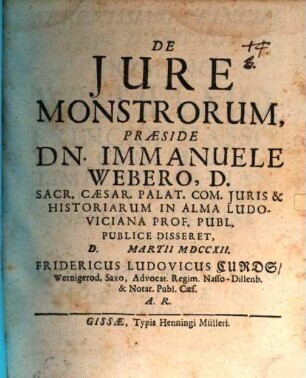 De Iure Monstrorum