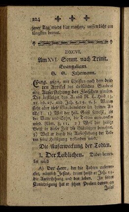 DXCVI. Am XVI. Sonnt. nach Trinit. Evangelium.