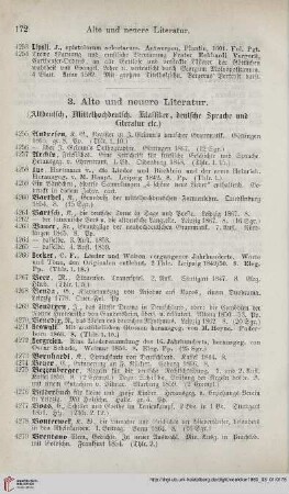 3. Alte und neurere Literatur (Nr. 4255 - 4543)
