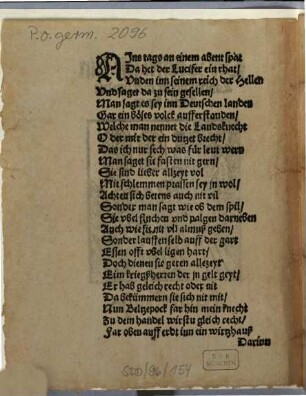 Der Teuffel lest kein Landsknecht mer inn die Helle faren